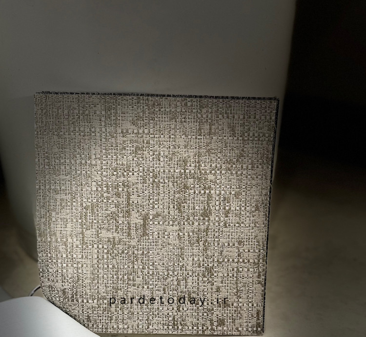 پرده شید ضد نور طرح کتان رنگ طلاییblackout
