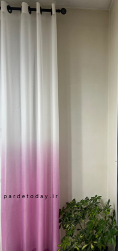 پرده حریر پانچی رنگ یاسی