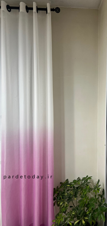 پرده حریر پانچی رنگ یاسی