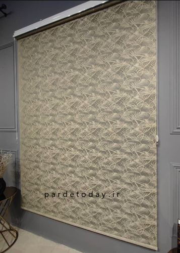 پرده شید دو مکانیزم طرحدار طلایی