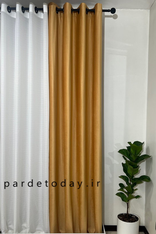 پرده مخمل پانچی امادهرنگخردلی