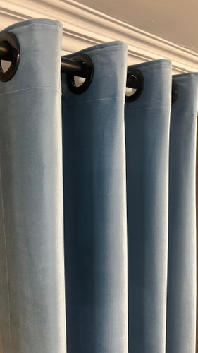 مخمل ساده مدل پانچی رنگ آبی