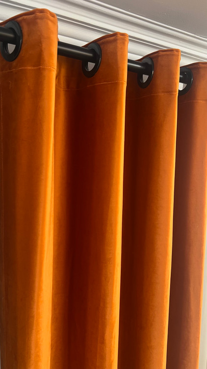 مخمل ساده پانچی مسی و نارنجی