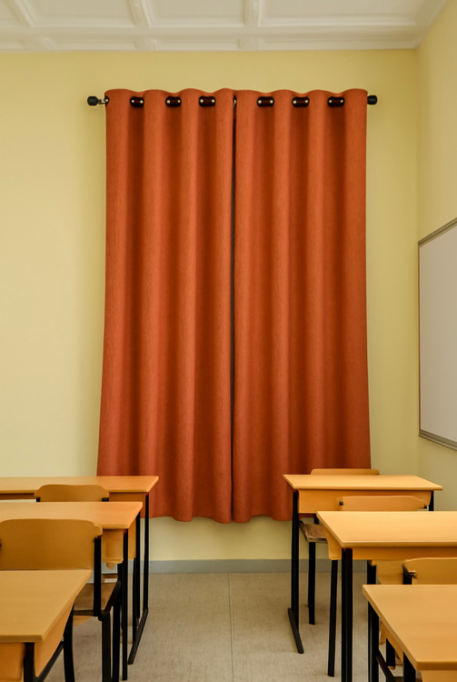 پرده مخمل کتان مسی