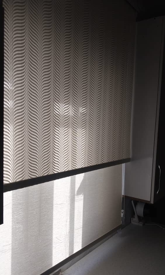 پرده شید دو مکانیزه طرح دار