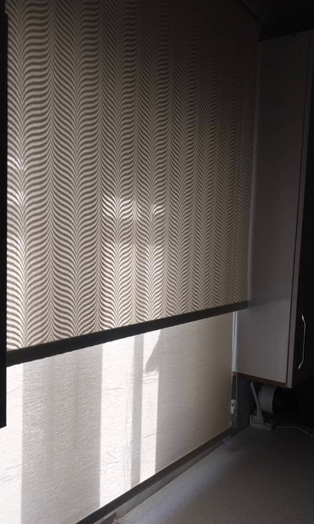 پرده شید دو مکانیزه طرح دار