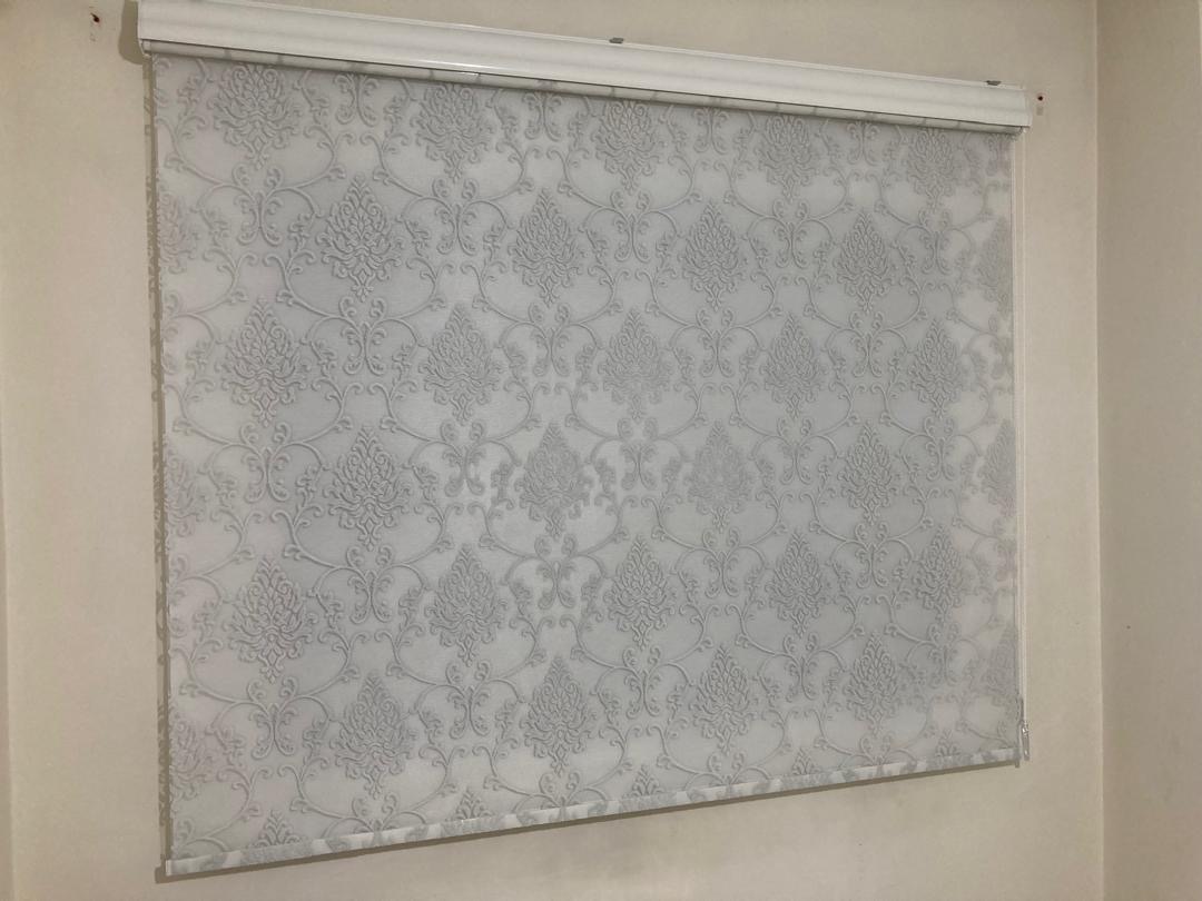 پرده شید دو مکانیزم طرح دار طوسی