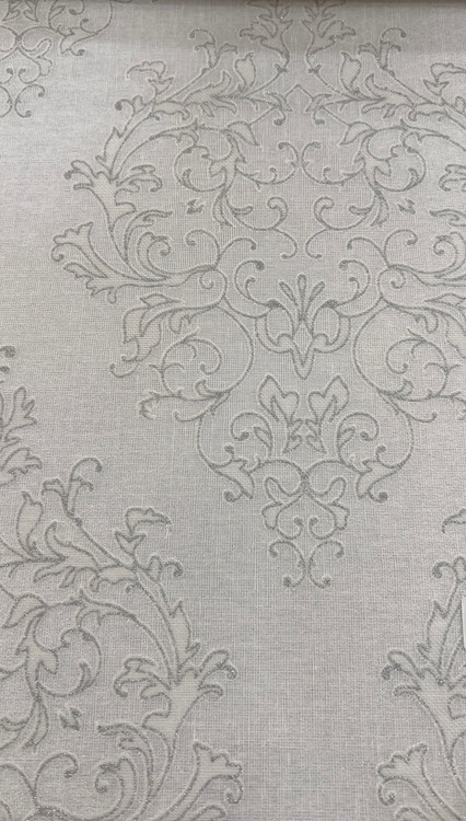 پرده شید طرح داماسک رنگ روشن دو منظوره