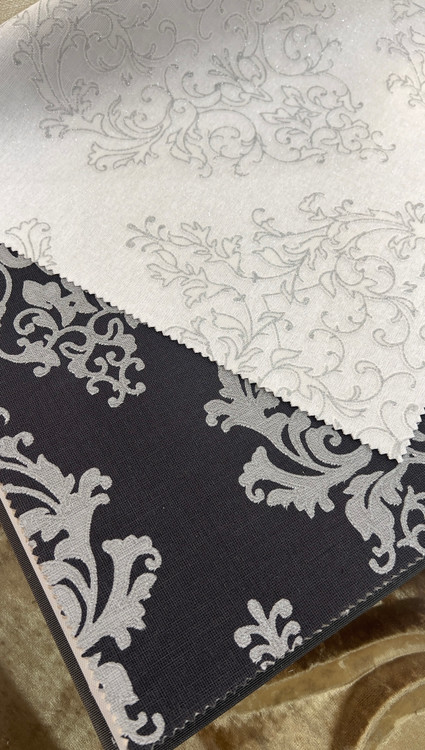 پرده شید دو مکانیزم طرح داماسکdamask