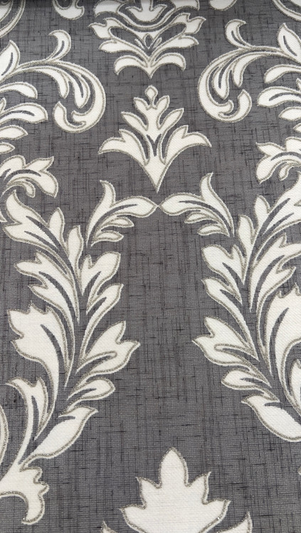 پرده شید استر دار رنگ مشکی طرح دار