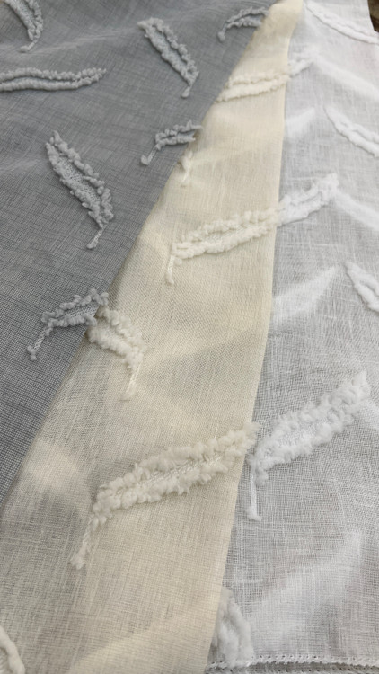 پرده کتان طرح دار برجسته در رنگبندی