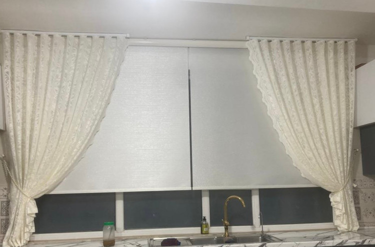 پرده تور راشل حاشیه دار rashel