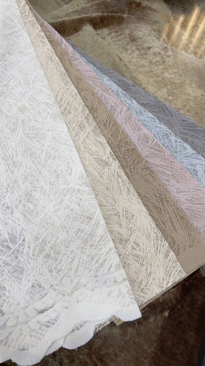 پرده تور راشل حاشیه دار در رنگبندی rashel