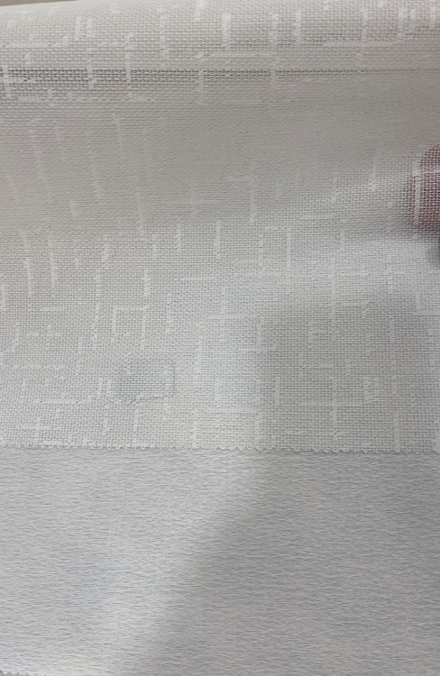 پرده شید دو مکانیزم کتان سفید shayd