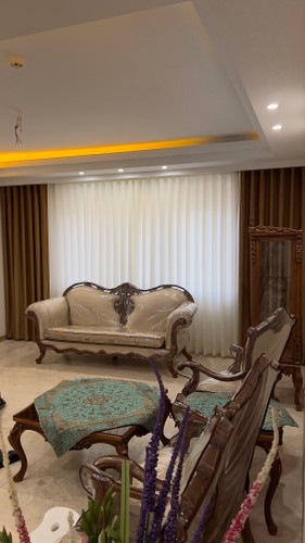 نصب شده پرده حریر ساده مینیمال