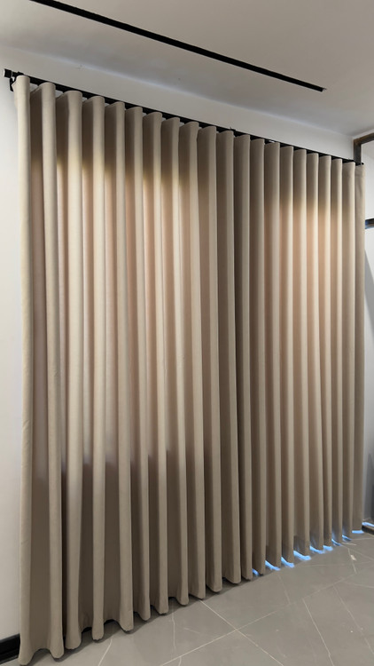 پرده هازان کرم وارداتی مدل مینیمال