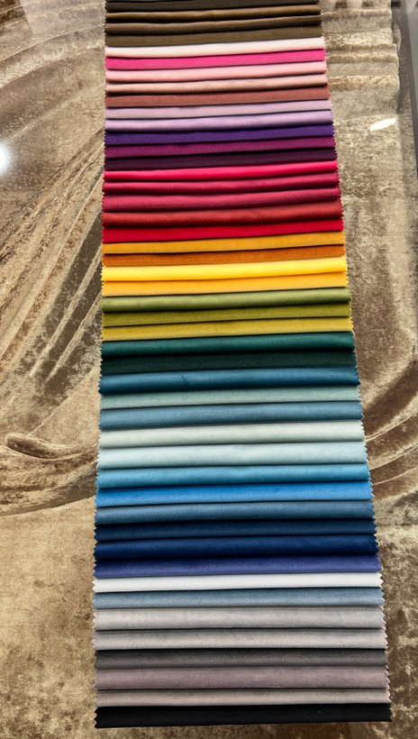 پرده مخمل ساده در رنگبندی